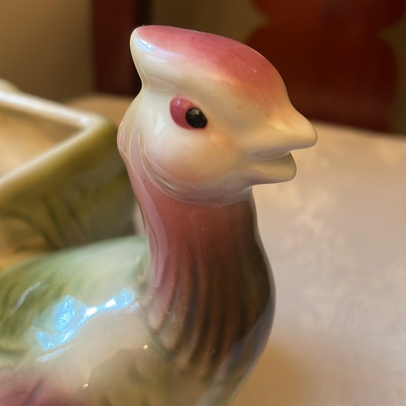 Vintage Hull Pottery USA 1961 pheasant planter with yellow flowers, EUC - Picture 6 of 12